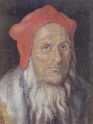Albrecht Durer Bearded Man in a Red cap Germany oil painting artist